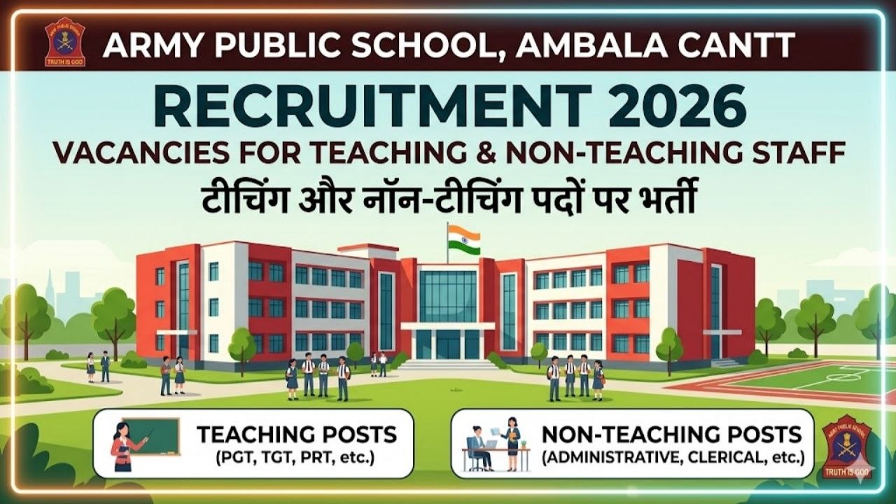 Army Public School Ambala Cantt Recruitment 2026